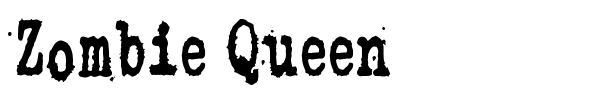 Zombie Queen font preview